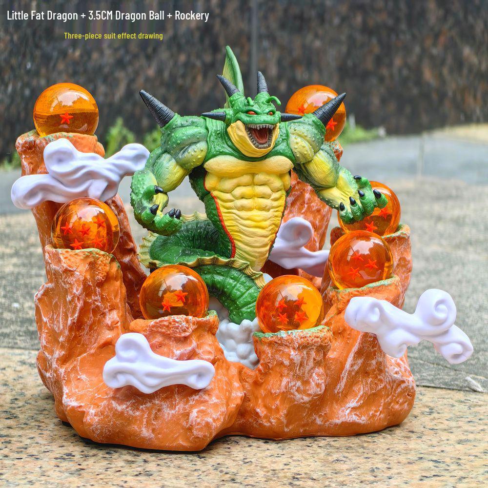 Dragon Ball Namekian Porunga Figure with Crystal Ball and Rockery Base Display