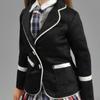 Maßstab 1:6, Damen-Kleidung, schwarze Schuluniform für 12
