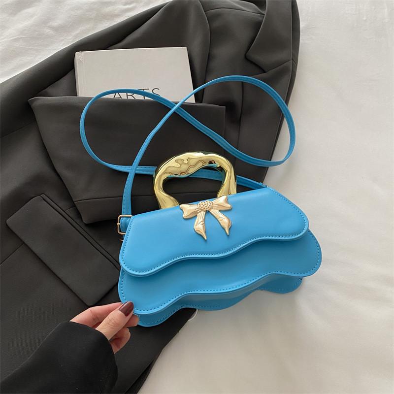 Trendy Bowknot Handbag Chic Small Square Crossbody Bag In Stylish Colors