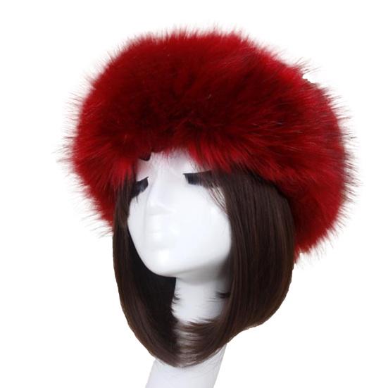 Women Hat Solid Color Faux Fur Headwear Brimless Empty Top Hat for Skiing