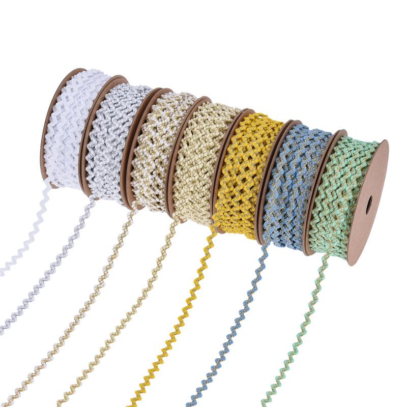 New scallion silk wavy webbing, handmade hairpin ribbon, clothing accessories, hats, scarves, decorative lace