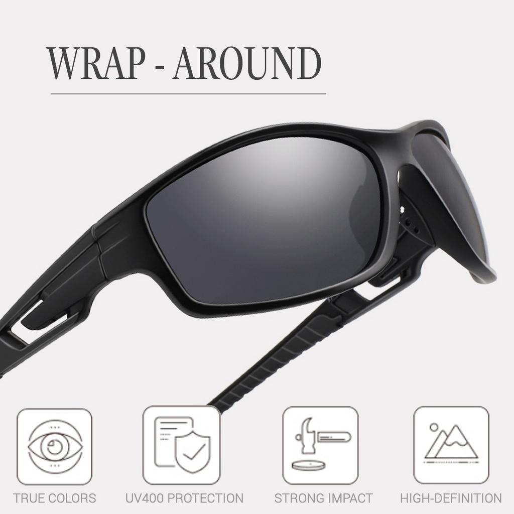 Sports Sunglasses Men Travel Mens Outdoor Cycling Sunglasses Black Frame Eyewear Male Sun Glasses UV400 Oculos de sol MJ8013