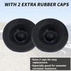 2Pcs Trailer Axle Dust Cap Cup Grease Cover 1.98" Hub With Extra 2 Rubber Plugs,Trailer Axle Wheel Hub And Bearing Dust Cap For Most 2000 To 3500