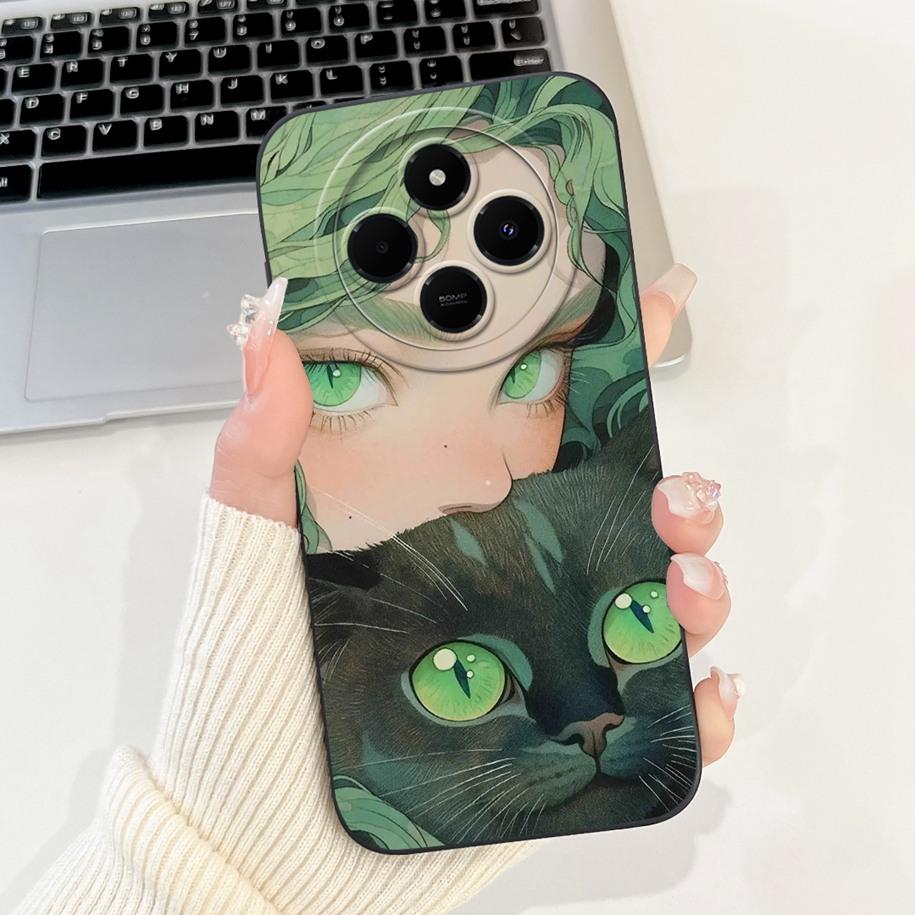 For Xiaomi Redmi 14C Case Poco C75 Cover 2024 Cute Panda Rabbit Cartoon Soft Matte Silicone Back Cover For Redmi14C PocoC75 Case