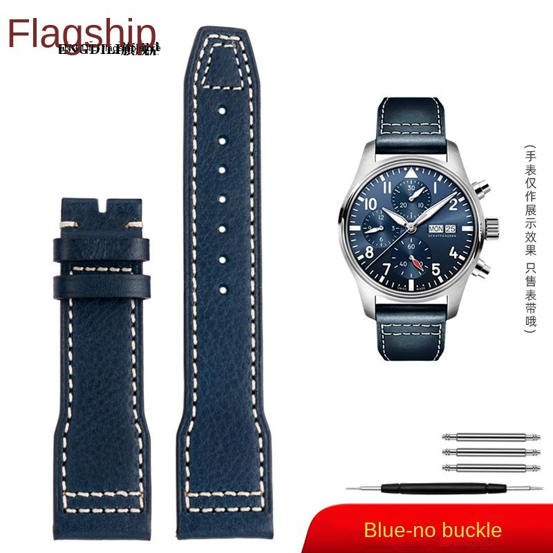 High Quality Italian Cow Leather Watchband for IWC Big Pilot IW388103 IW378005/003/001 Mark 18 Men Watch Strap 20 21mm Bracelet