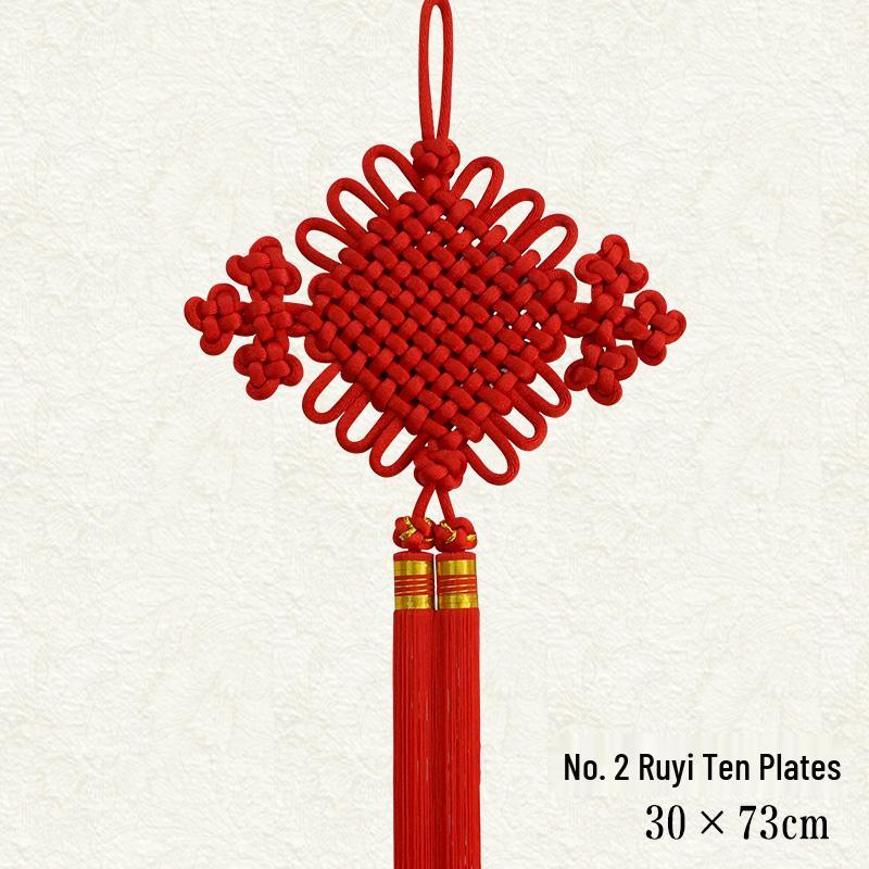 Large Exquisite Hand-Woven Chinese Knot Pendant: Silk Thread Decoration for Living Room, Housewarming, or Wedding Gift