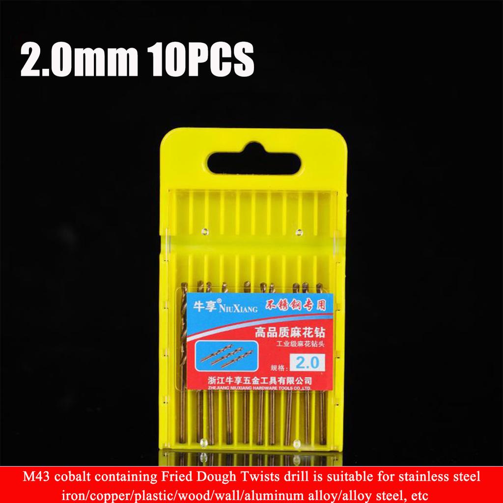 Спиральное сверло, сверла для 10 шт. Спиральные сверла для высококачественной стали с прямым хвостовиком, деревообрабатывающий сверлильный инструмент(2.0,2.5,3.5мм)