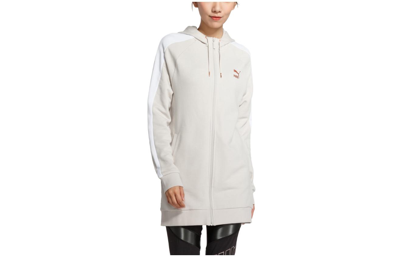 Puma Kiss Artica T7 zip-up striped-sleeve hoodie 577425-45 XS