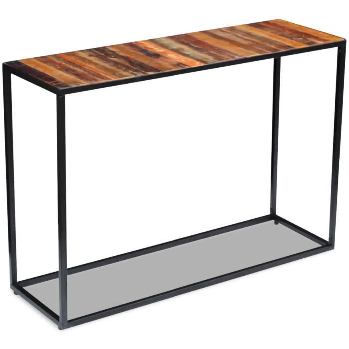 VidaXL Table console Bois de récupération massif 110 x 35 x 76 cm