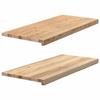 VidaXL Window Sills 2 Pcs Untreated 90x40x2 Cm Solid Oak Wood 4009119