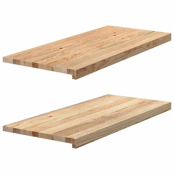VidaXL Window Sills 2 Pcs Untreated 90x40x2 Cm Solid Oak Wood 4009119