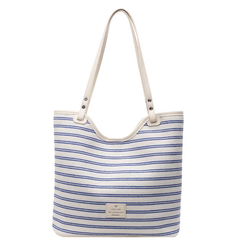 

New spring and summer large-capacity one-shoulder hand women s bag, ticheni velvet striped texture support extra-large bag. синий