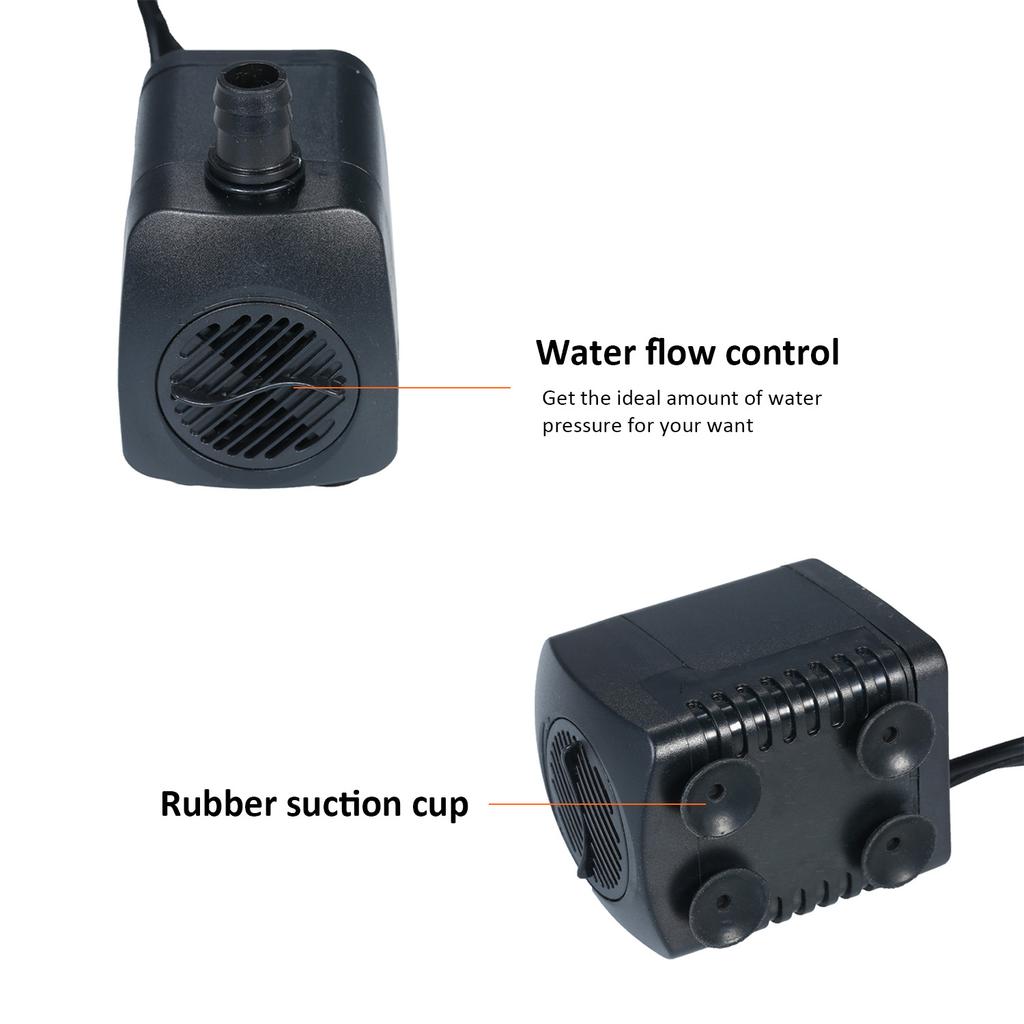 LED Light Submersible Pump 800L/H Ultra-Quiet Aquarium Pond Tank Pool Water Fountain Pump AU Plug