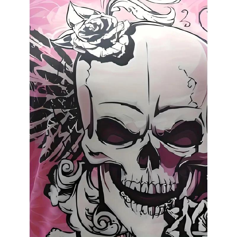 Summer Round Neck 3D Skull Printed Top Fashionable Casual Short Sleeved Women's T-shirts