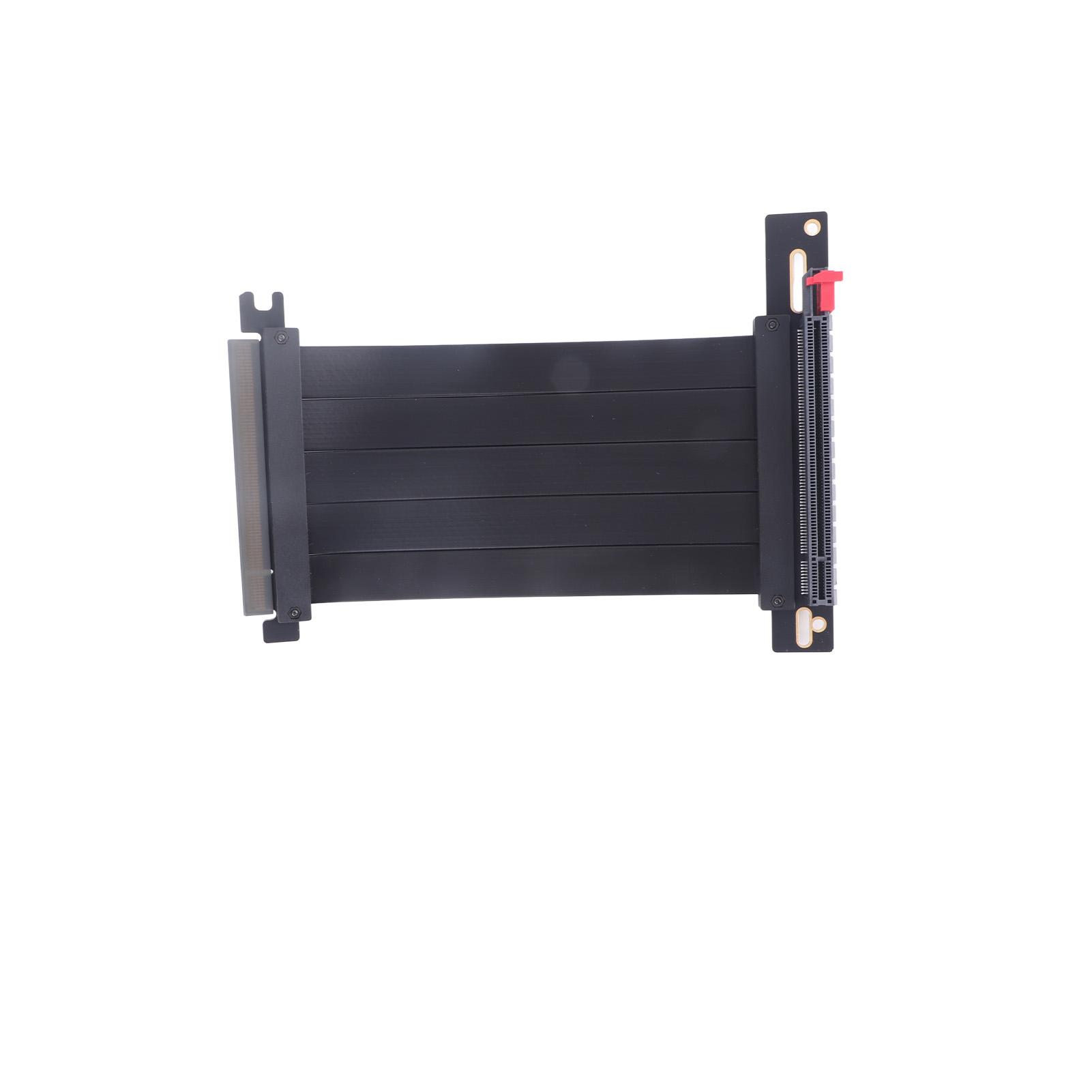 

Удлинитель PCIE 4.0 X16, прямоугольный, 64 ГБ, экранированный удлинительный кабель Plug and Play для графического процессора RTX4090 15cm / 5.9in