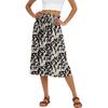 Women's Casual High Waist Drawstring A-line Skirt Printing Skirt