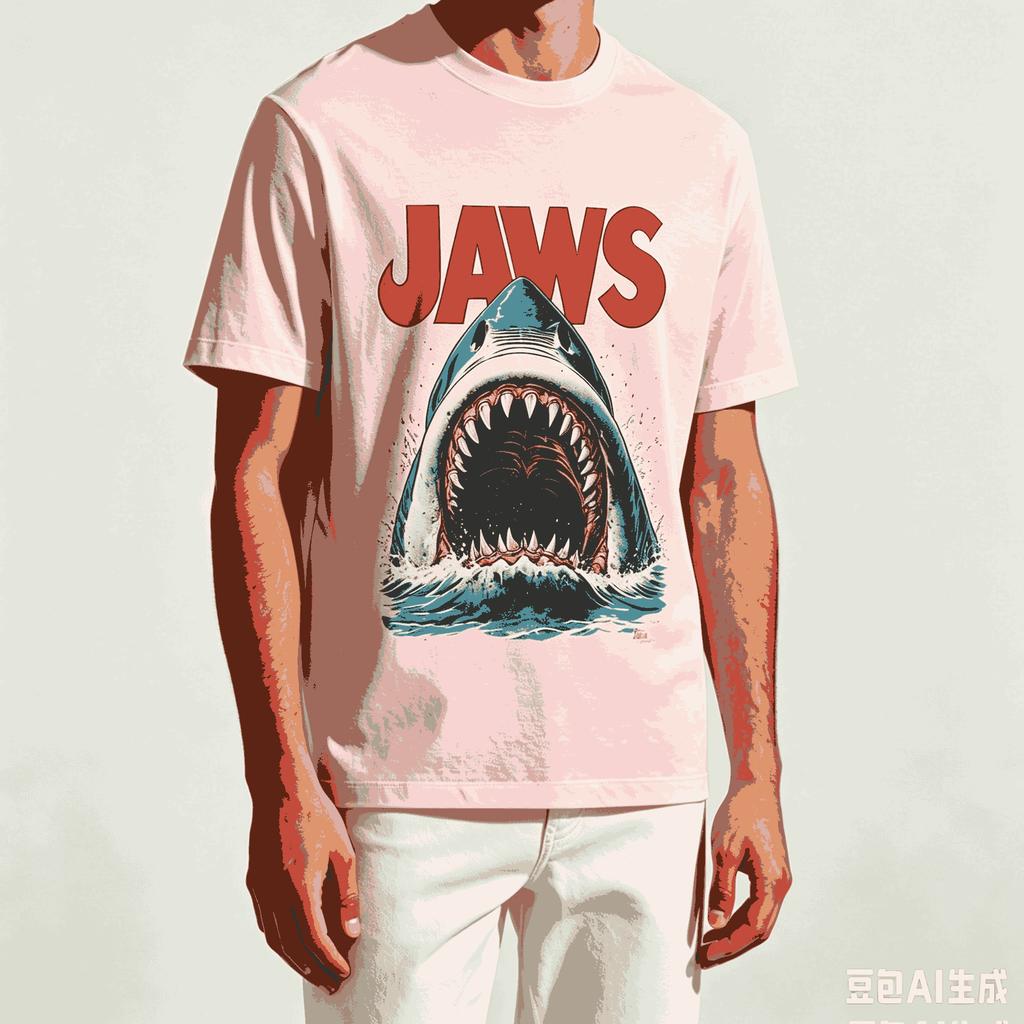 Jaws For Fan Gift Tshirt Unisex Unisex Harajuku Oversized Unisex Short Sleeve Streetwear High Quality Couples Classic Comfortable