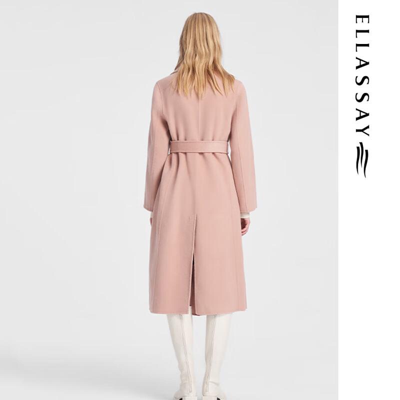 ELLASSAY Women's Revere Collar Double-faced Wool Coat