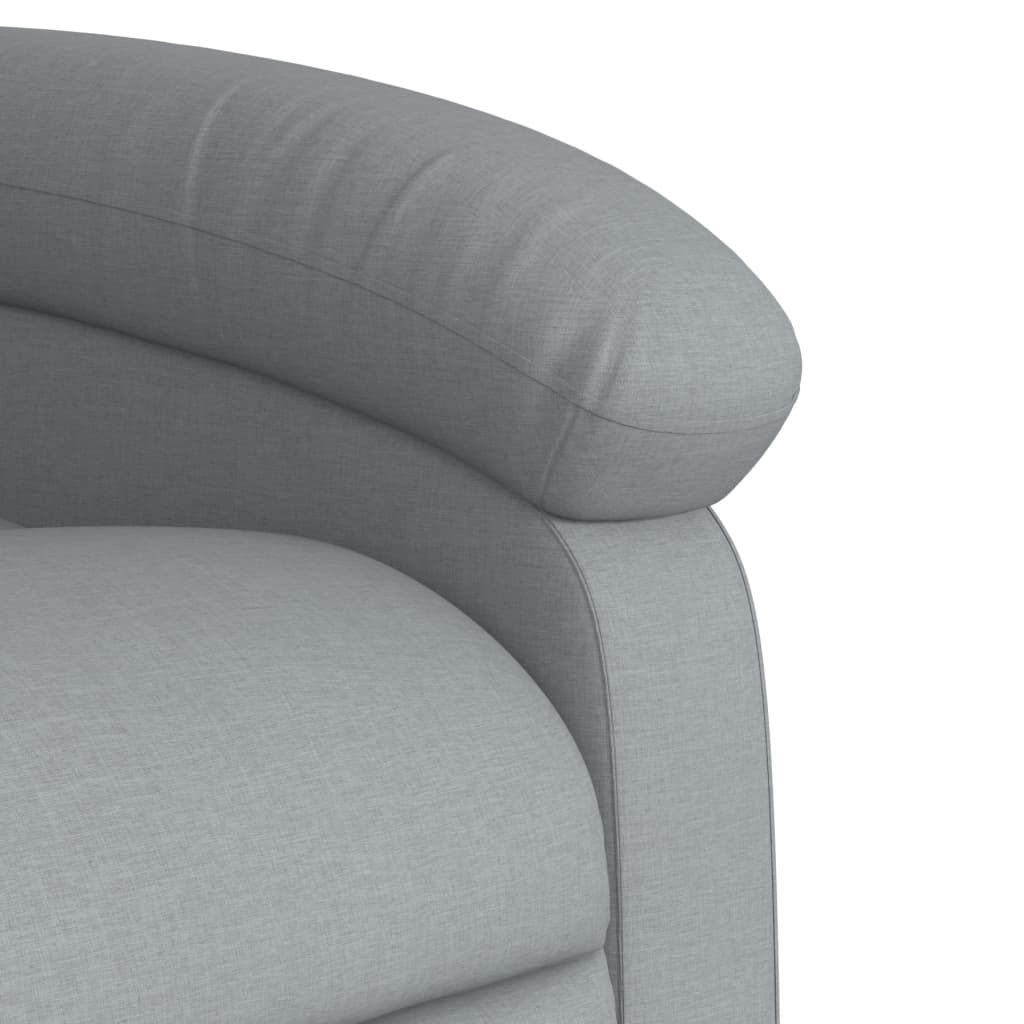 Relaxation Armchair Light Grey Fabric