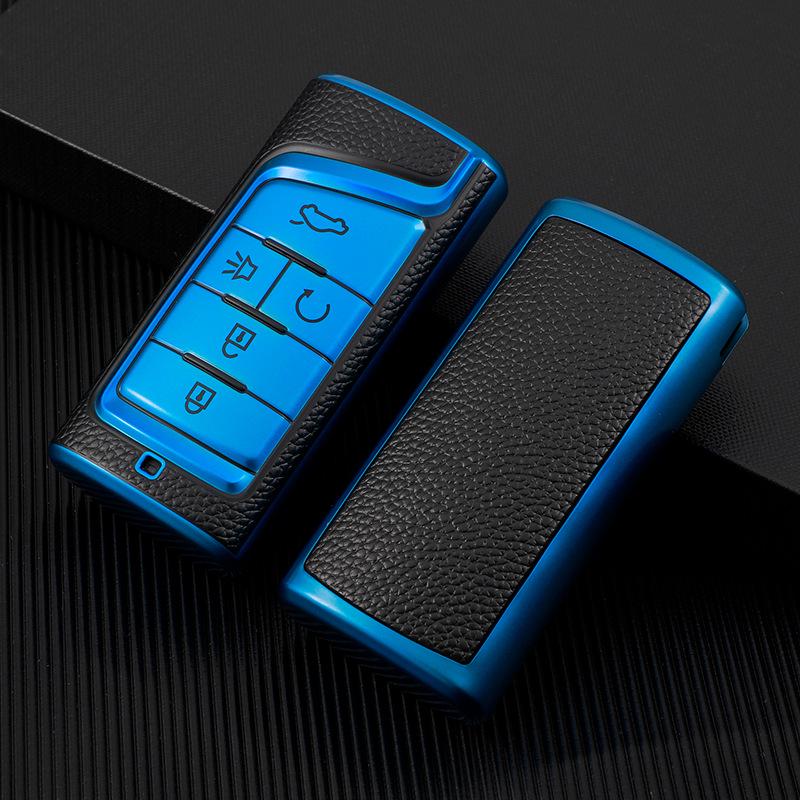 Leather Key Cover for GAC Trumpchi GM8 2023 Model - Smart Remote Control