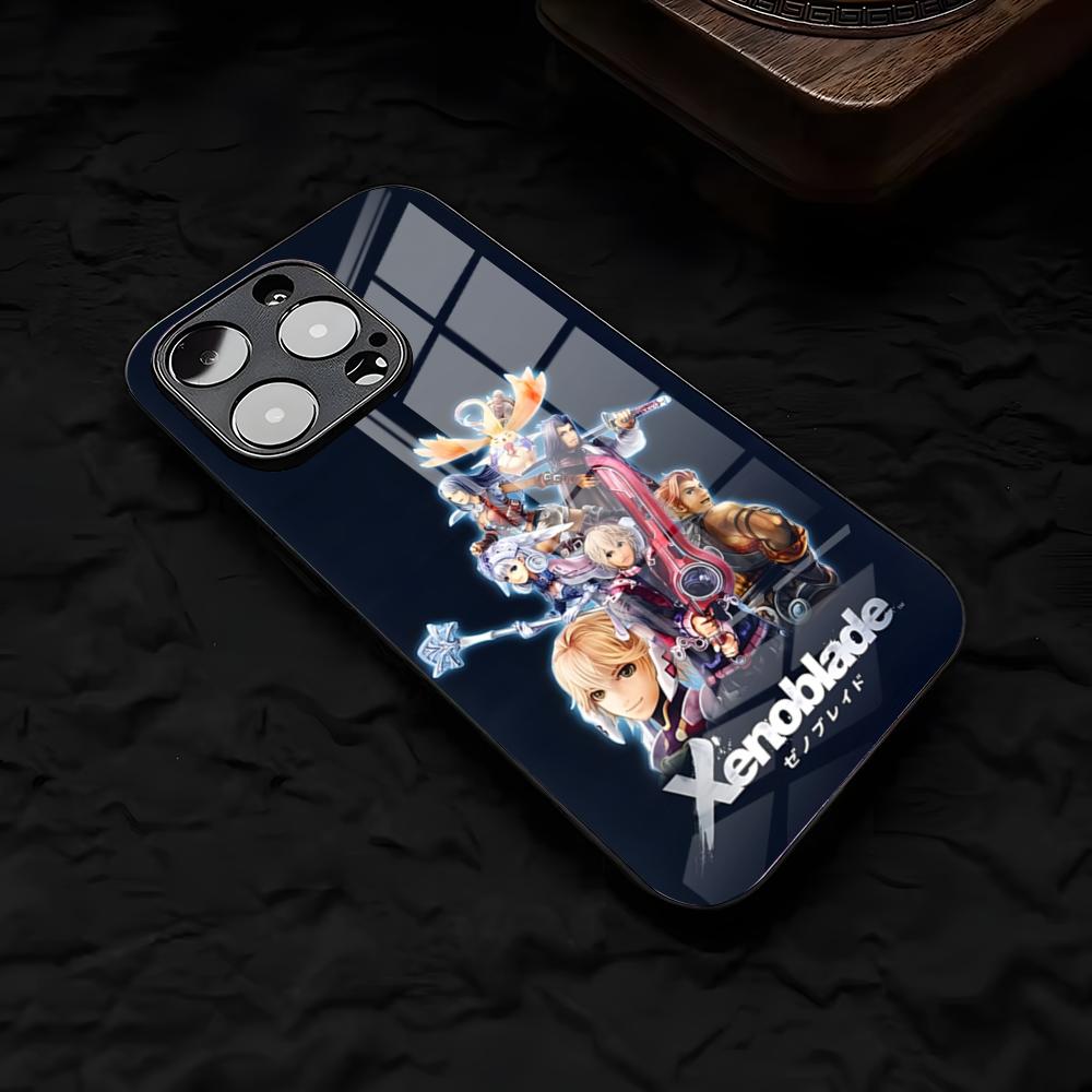 X-Xenoblade C-Chronicles Phone Case For IPhone 17 Air 16 E Pro Max 15 14 13 Mini 12 Pro 11 Max Plus Black Glass Cover