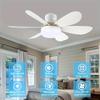 LED Ceiling Fan Light, E26/E27 Base with Remote Control, Timer, 6 Blades, 3 Speeds, Adjustable Brightness and Color Temperature