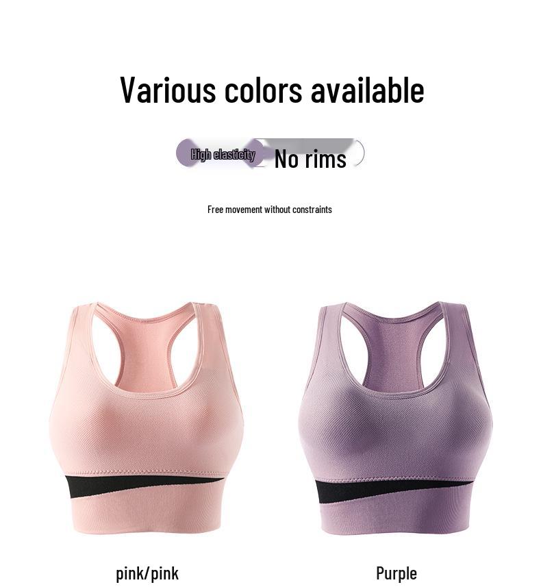 Women's Large Bust Minimizer Wireless Sports Bra - Shockproof Yoga Fitness Vest