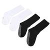 2pairs Wide Socks with Grips Elastic High Stretch Non Slip Loose Fit Socks Black White L XL