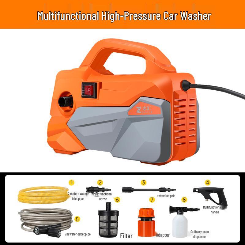 High-Power Portable Handheld Car Washer & Cleaner with High-Pressure Water Gun