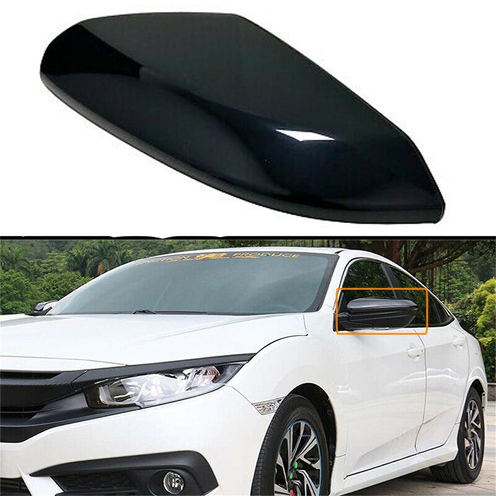 Side Mirror Cap Cover for HONDA CIVIC 2016-2021 Black Driver Left Side