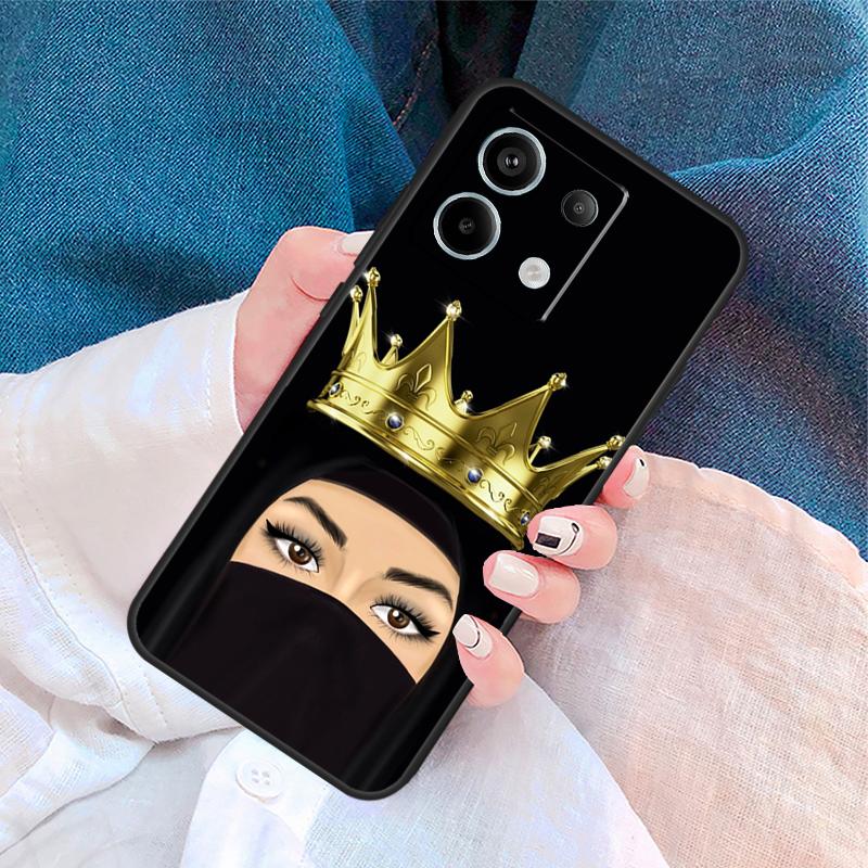 Islamic Hijab Girl Queen Cover For Xiaomi Redmi Note 13 12 11 9 10 14 Pro 9S 10S 11S 12S Redmi 14C 10C 12C 13C Case