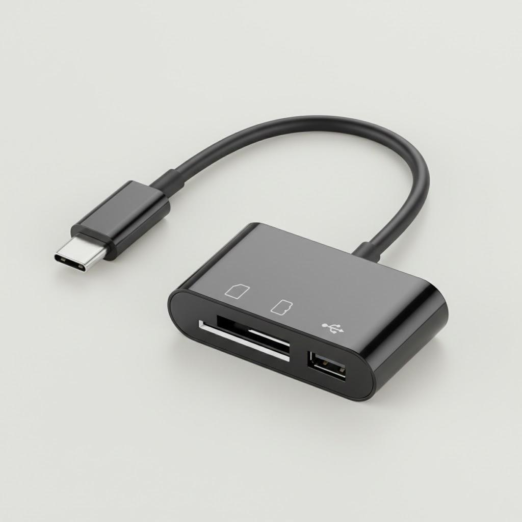 3-in-1 SD TF Card Reader Adapter USB 2.0 3.0 for MacBook Pro Laptop PC Camera Mobile Phones