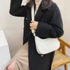 Women Simple Pure Color Shoulder Bag Female Small All-Match Travel Handbags Dumpling Bags Multifunctional Ladies Handbag