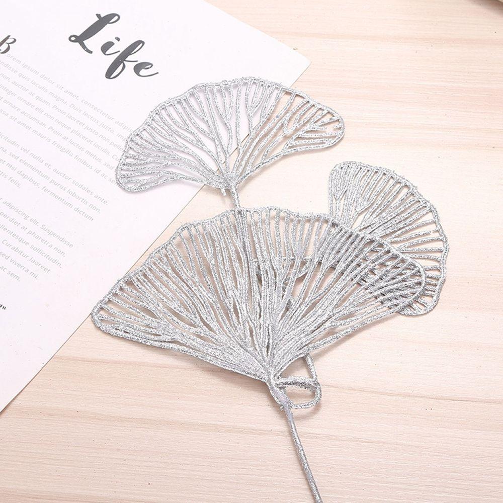 Wedding Home Glitter Glitter Leaves Christmas Tree Decor Artificial Flower Christmas Decorations