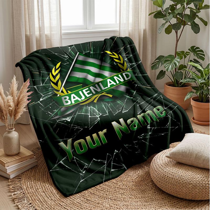 Coperta di Flanella Hammarby con Nome Personalizzato Logo Calcio Plaid in Pile Personalizzato Regalo Speciale per Divano Camera da Letto Casa