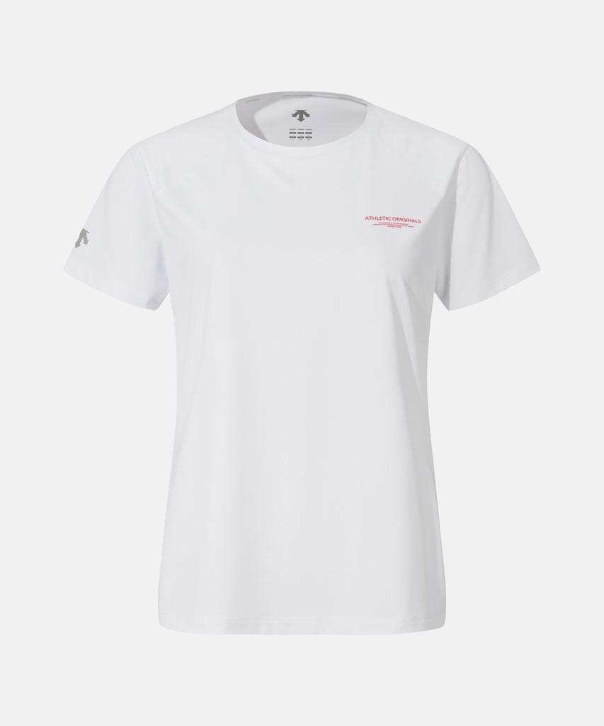 DESCENTE Women'S Running Moisture-Resistant Short Sleeve T-Shirt White Sr322Rts72