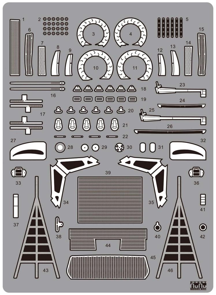 PLATZ/NuNu Detail-Up Parts 1/24 Racing Series BMW M6 GT3 2016 GT Series Detail-Up Parts for Monza, Italy (NE24003)