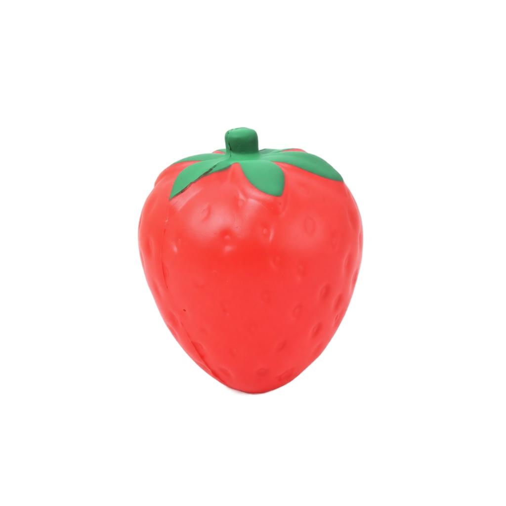 Erdbeerförmiges Stressabbau-Spielzeug Weiches Quetsch-Squishy-Spielzeug für den Schreibtisch Handheld zur Stressreduktion und Angstlinderung 12 cm Größe