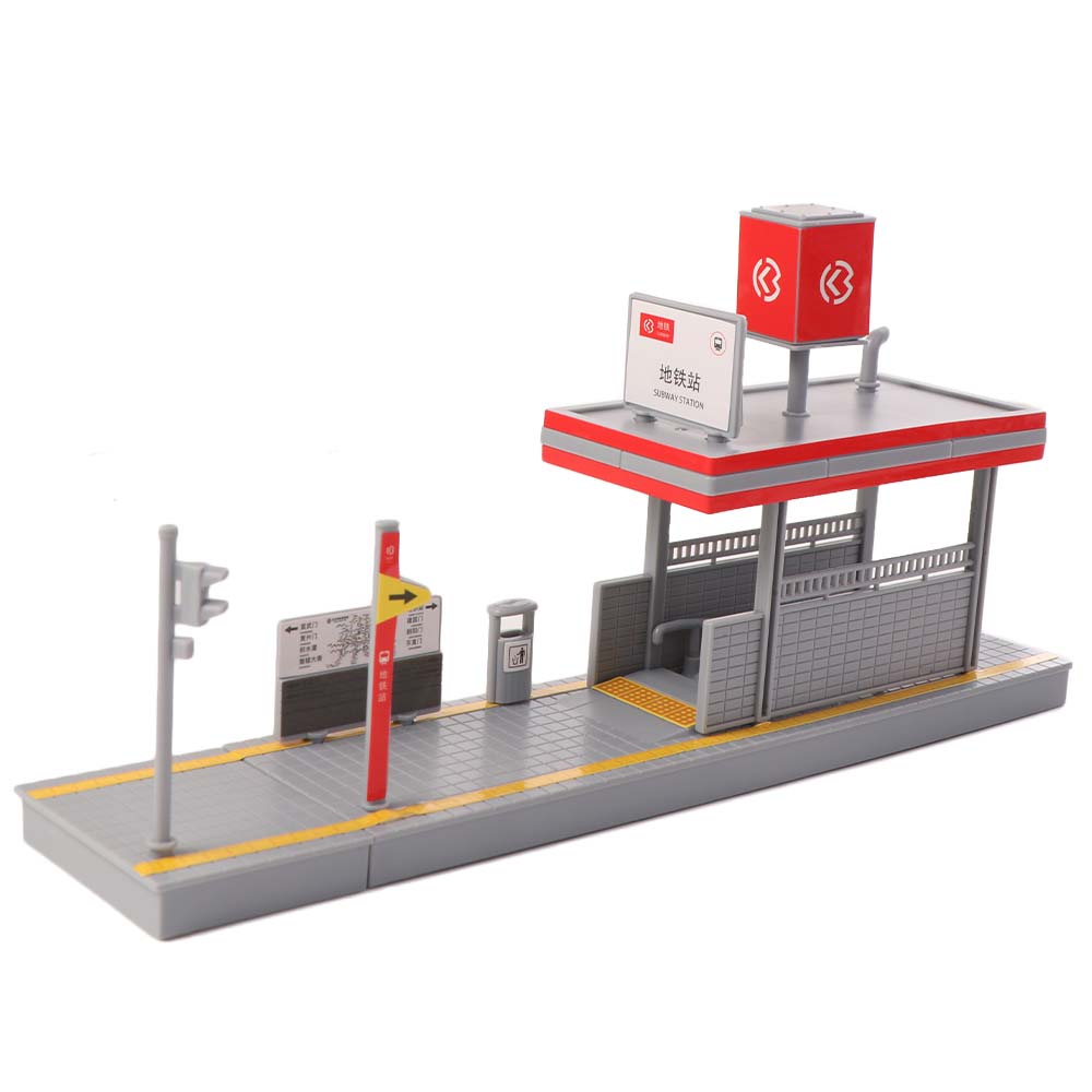

1:64 Scale Metro Station Model Simulated Micro Scene Props Miniature Subway Station DIY Assembly Street View