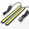 Strip DRL FOG COB CAR 2X LED Ultrathin Waterproof Daytime Running Lights LAMP WHITE DAY Driving 12V