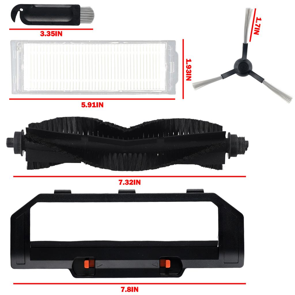 For WYZE WVCR200S Robot Vacuum Parts Kit Roller Side Brush Filter Cover Replacement Accessories Cleaning Tools