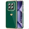 Fodral för Xiaomi Redmi Note 15 Pro Plus 5G, Silikon Anti-repa Mönster Hjärta - Midnattsgrön