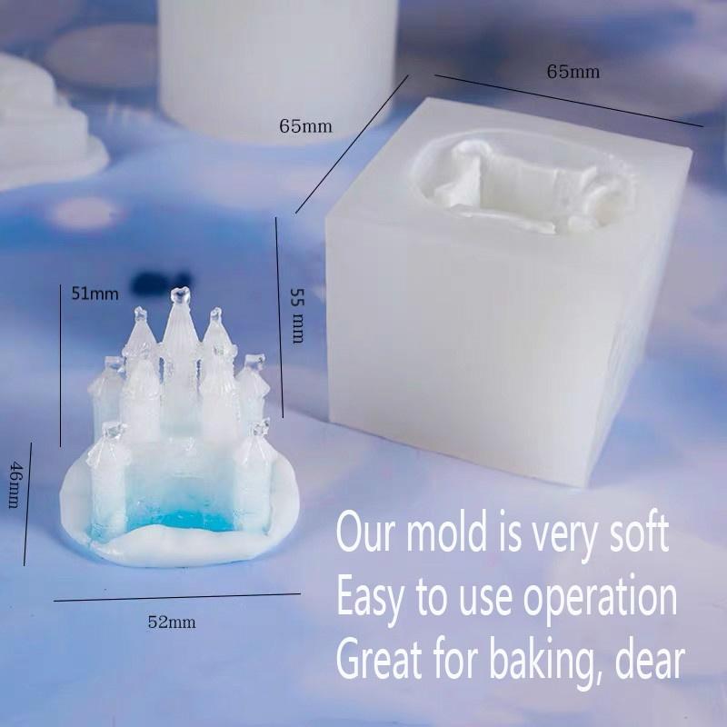 Three-dimensional Castle Silicone Mold Diy Crystal Epoxy Glue Antique Silicone Mold Cake Mold