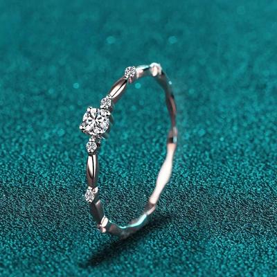 VVS1 Moissanit-Ring für Frauen, Hochzeitsschmuck, edler Schmuck mit Zertifikat, 925er Sterlingsilber, Verlobungsringe, Geschenke