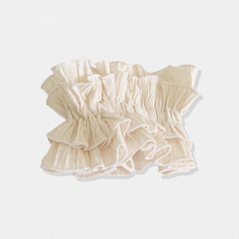 

LUNALUZ STUDIO Женская плиссированная повязка-скранч для волос Emporio Cream_free