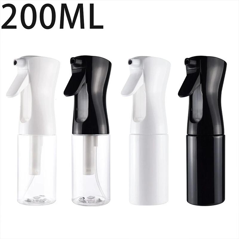 Refillable Skin CareShowering Pets Black 200ML Empty Spray Bottles Continuous Spray Bottle for Hair Spray Water Bottle Fine Mist
