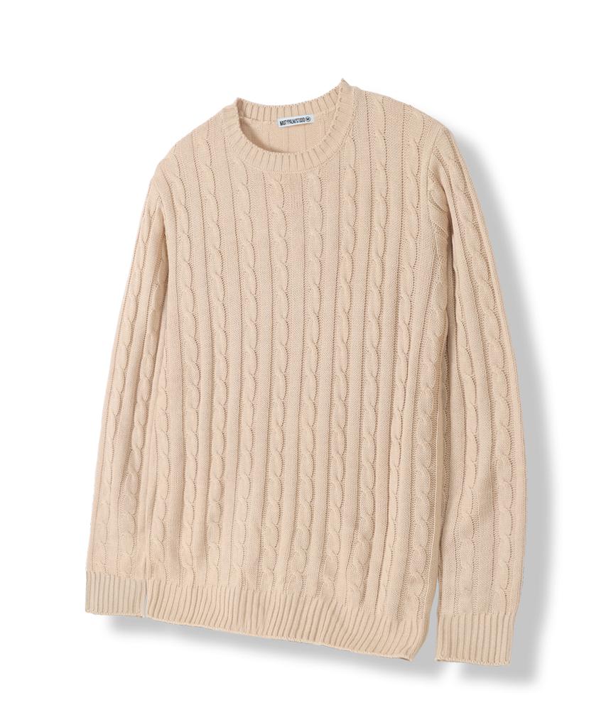 NP STUDIO [2Pack] Standard Round Cable Knit 9 Colors