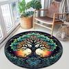 1Pc Tree of Life Circular Print Rug - home decoration Carpet For Living Room Bedroom Flooring Computer Chair Area Rug