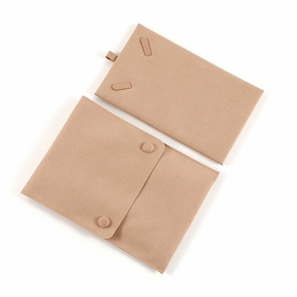 Portable Soft Velvet Jewelry Organizer Pouch Lightweight Button Closure Storage Bag Wedding Gifts Bag For Jewelry Earring Holder