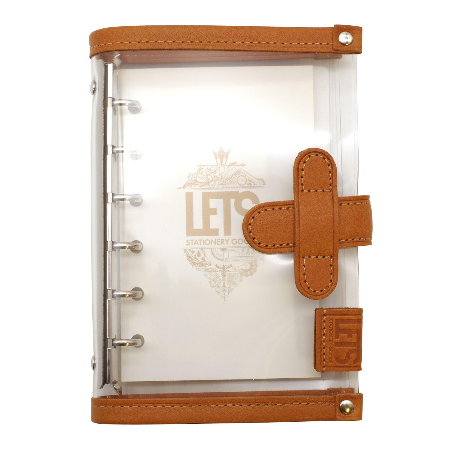 

LETS STATIONERY GOODS Clear System Notebook Mini 6 [Natural]